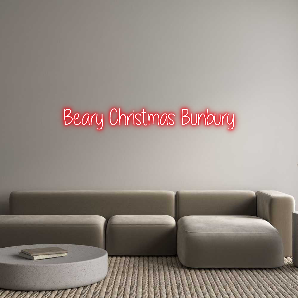 Custom Neon Text- Beary Christm...