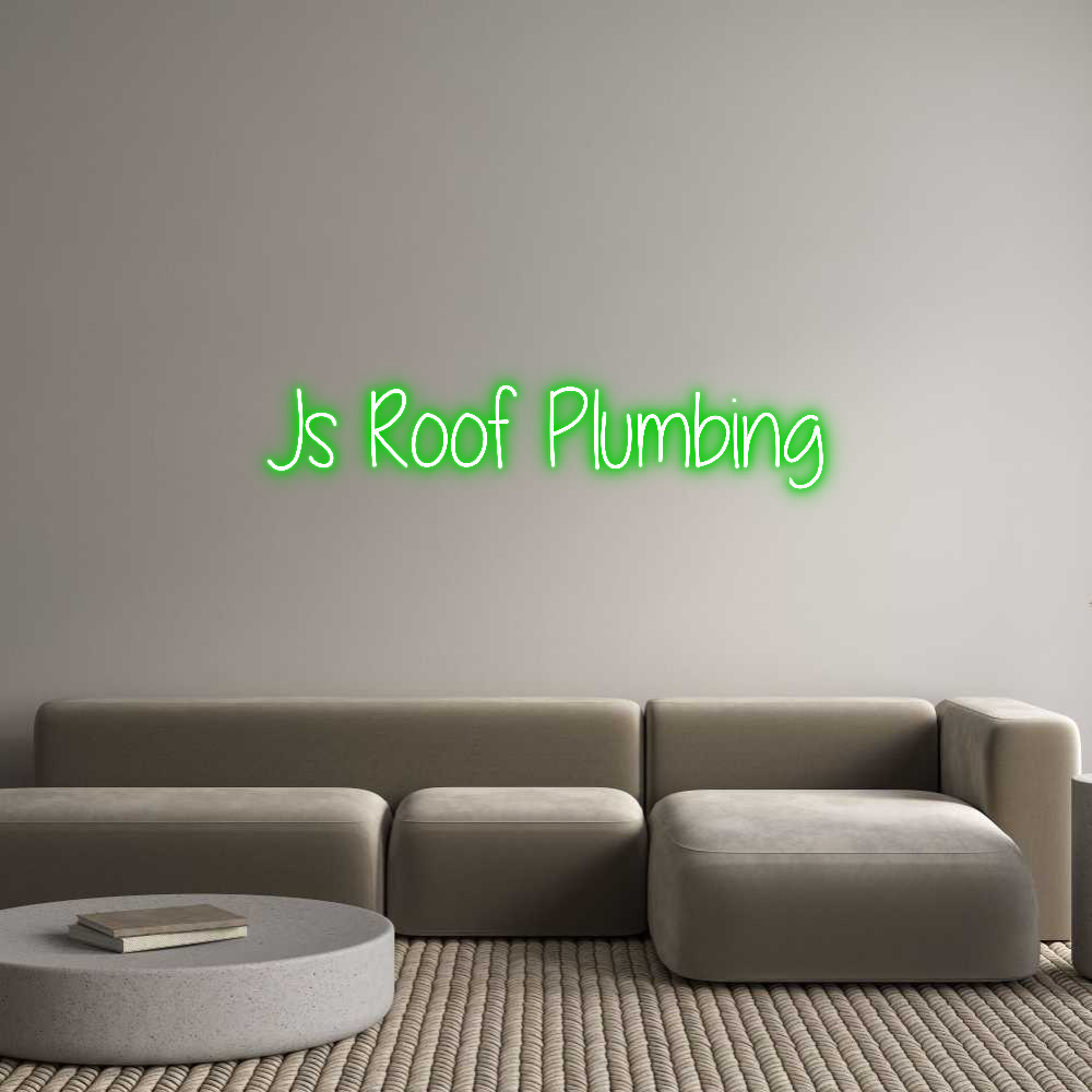 Custom Neon Text - Js Roof Plumb...