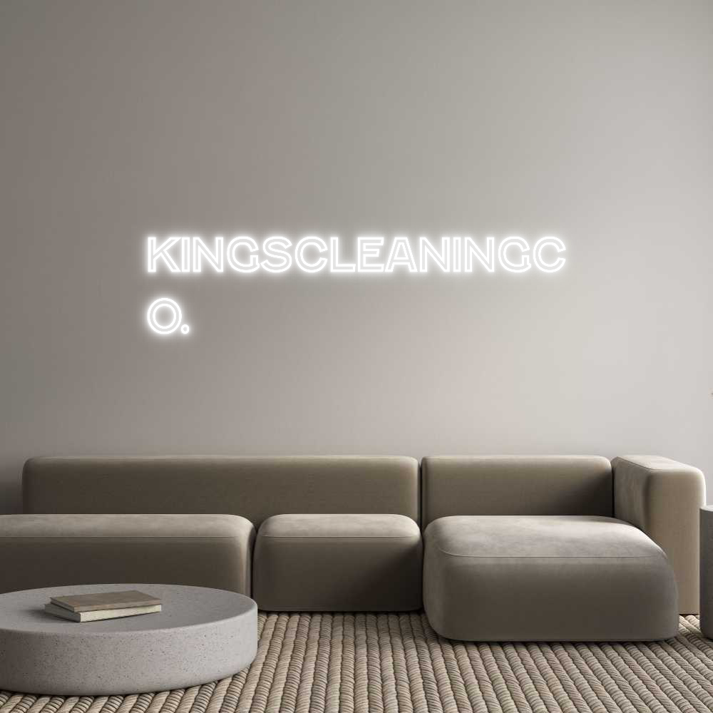 Custom Neon Text - KingsCleaning...