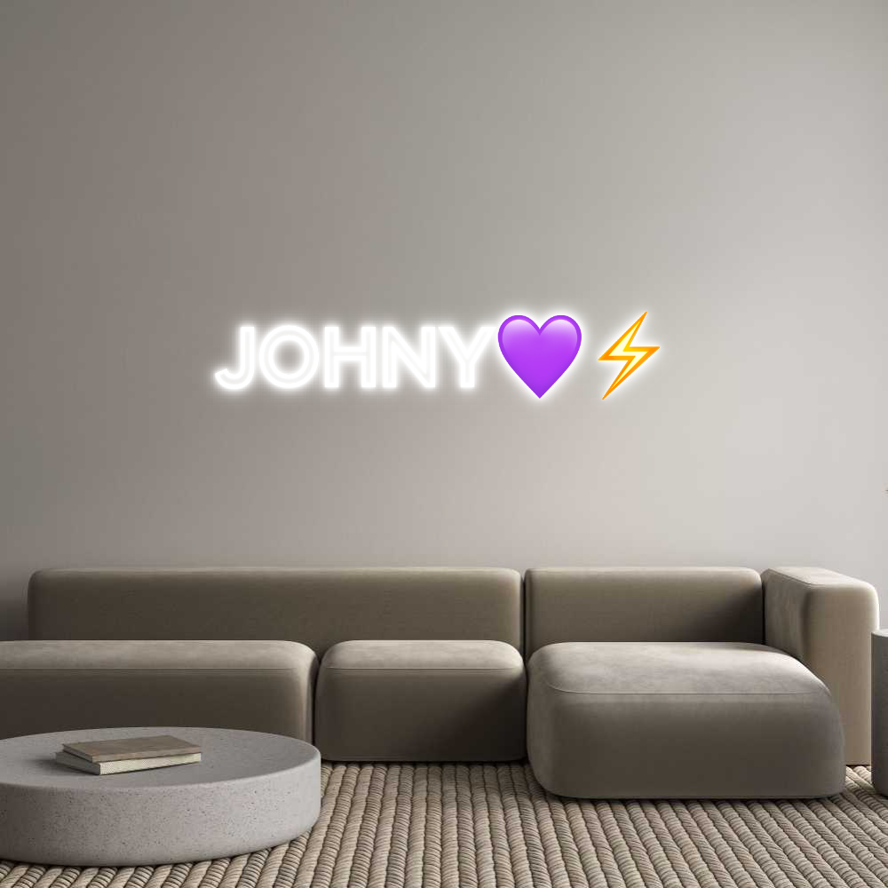 Custom Neon Text- JOHNY💜⚡️