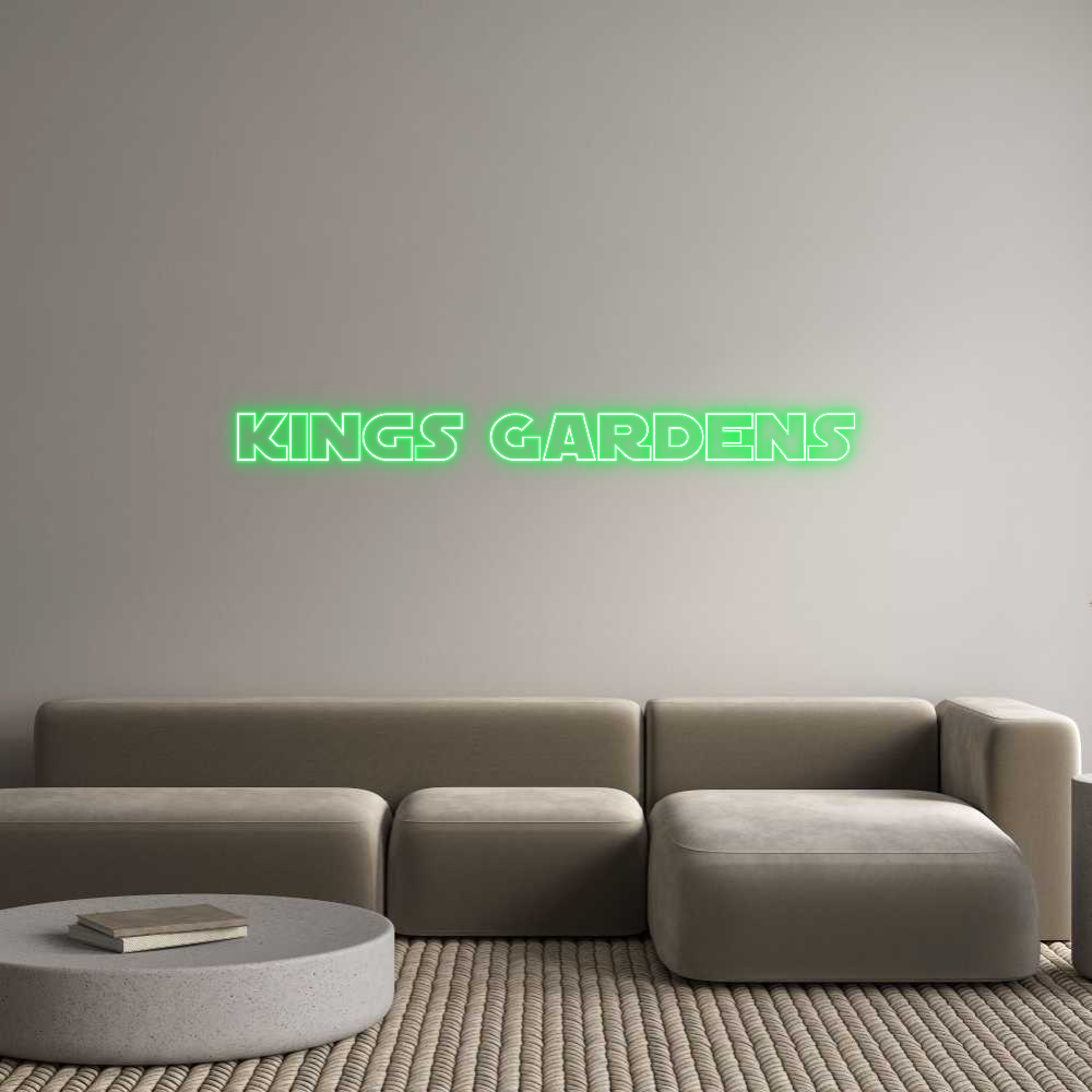 Custom Neon Text- Kings Gardens