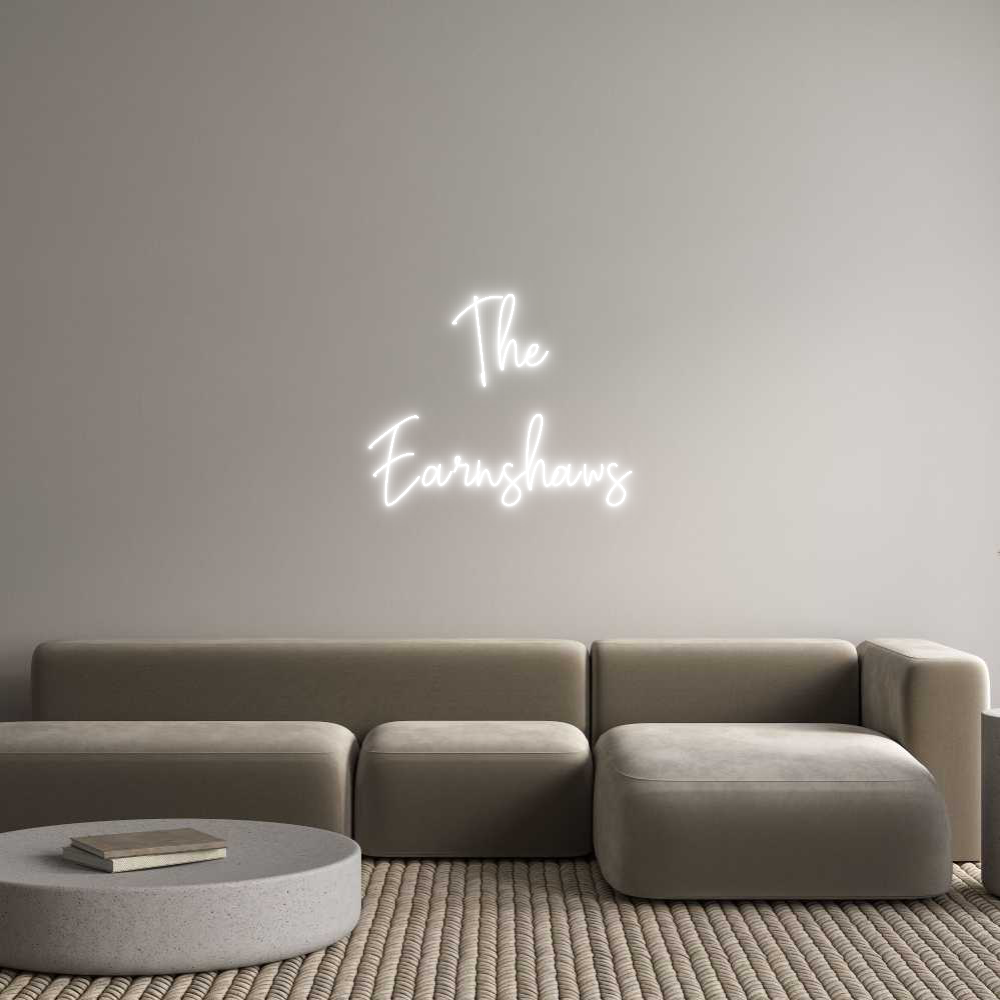 Custom Neon Text - The
Earnshaws