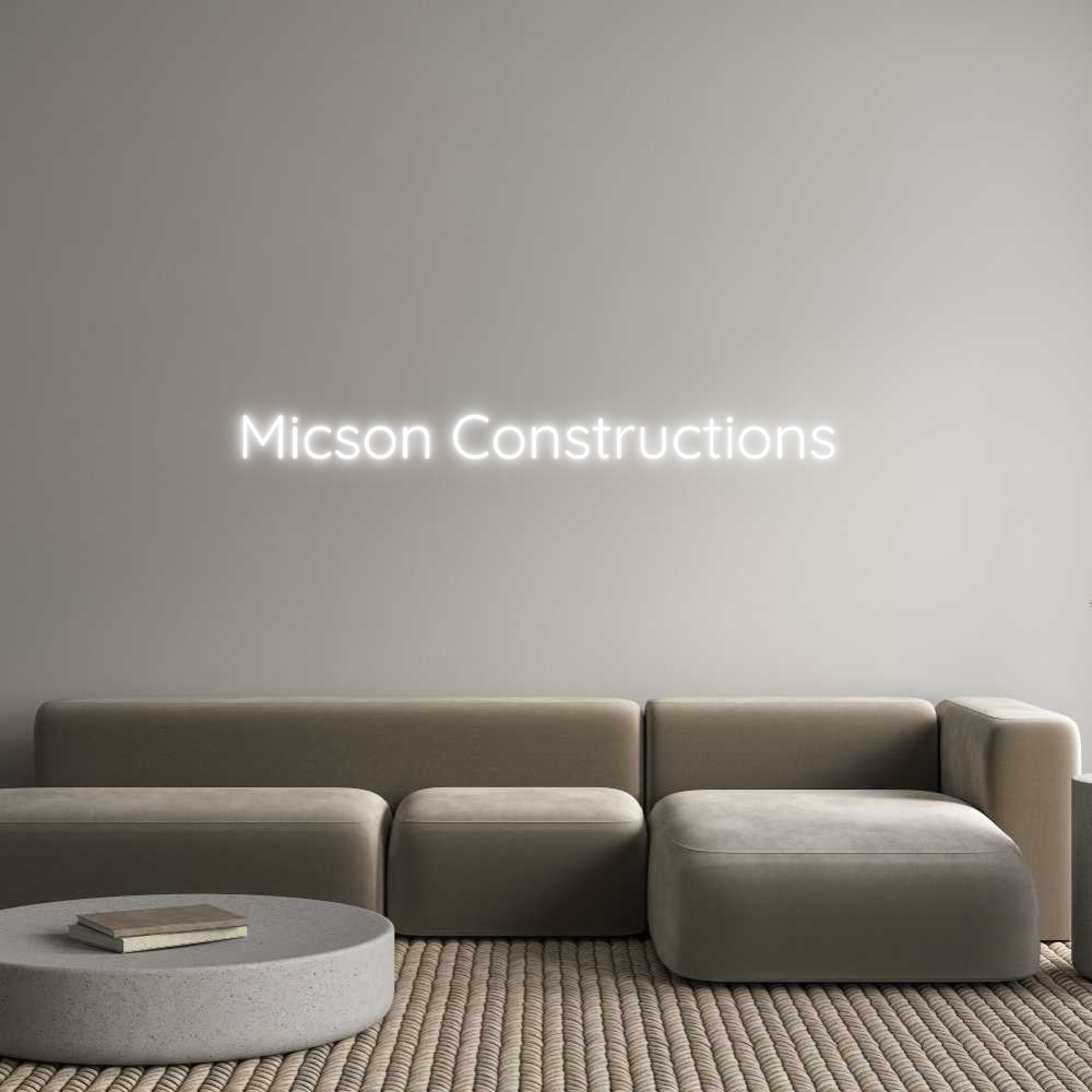 Custom Neon Text - Micson Constr...