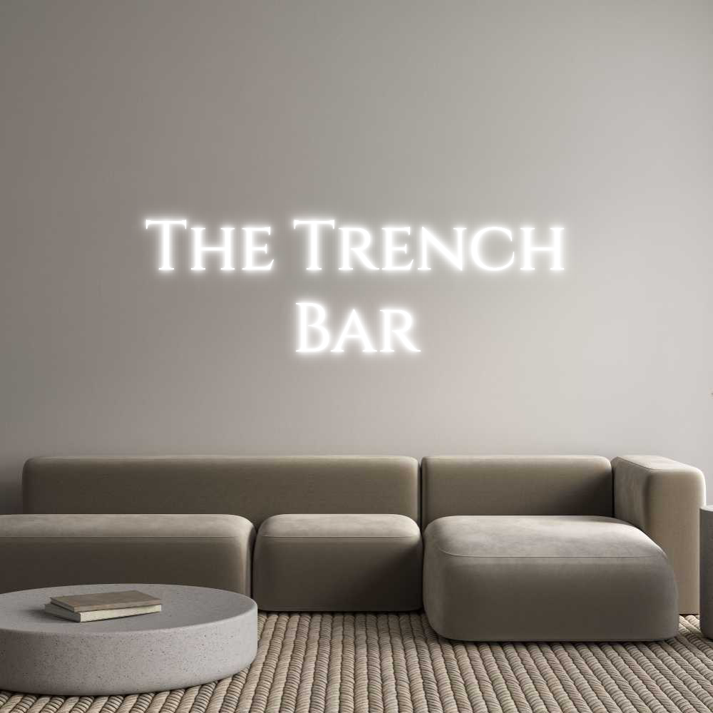 Custom Neon Text - The Trench
Bar