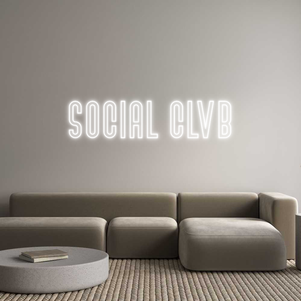 Custom Neon Text - SOCIAL CLVB