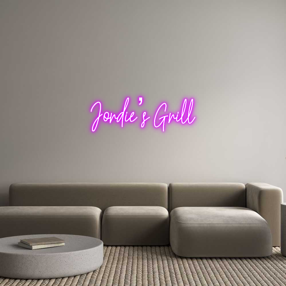 Custom Neon Text- Jordie’s Grill