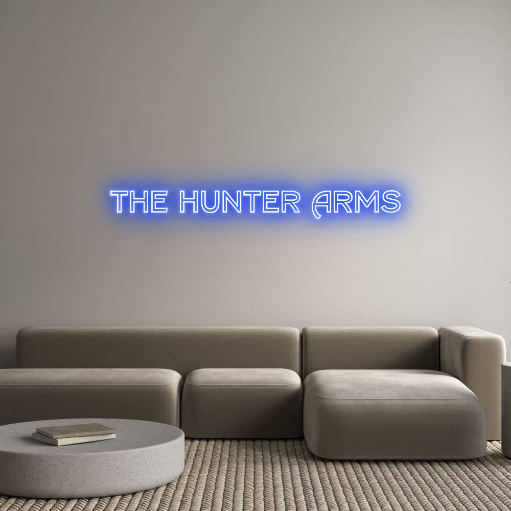 Custom Neon Text- The Hunter Arms