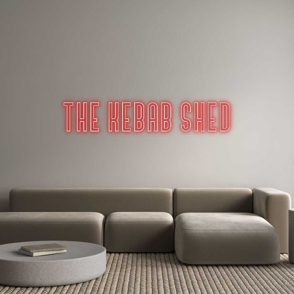 Custom Neon Text - THE KEBAB SHED