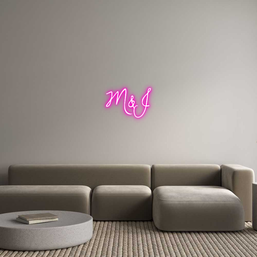 Custom Neon Text- M&J