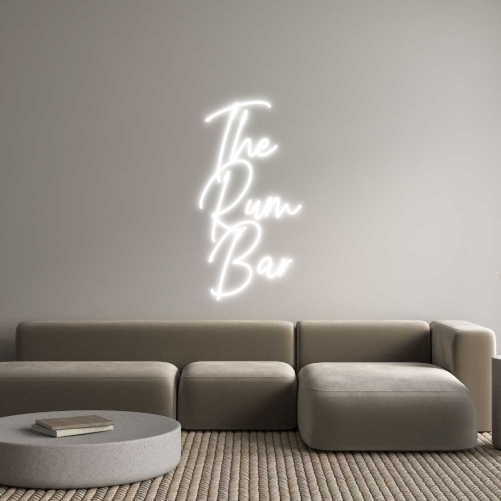 Custom Neon Text- The 
Rum
Bar