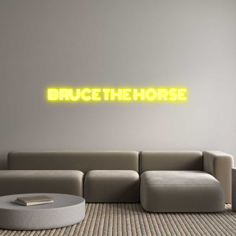 Custom Neon Text - BRUCE THE HOR...