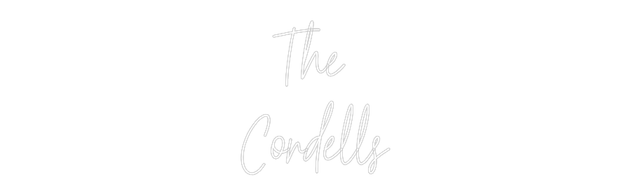 Custom Neon Text - The 
Cordells