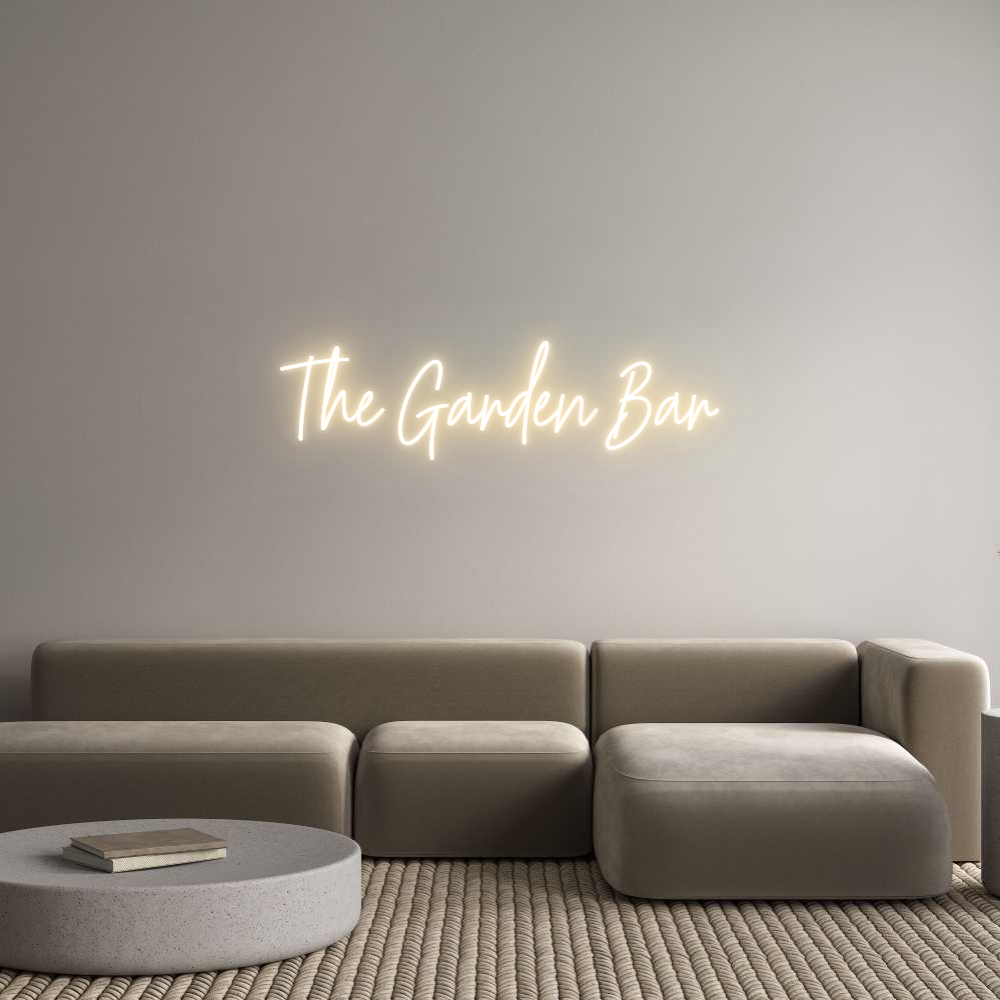 Custom Neon Text- The Garden Bar