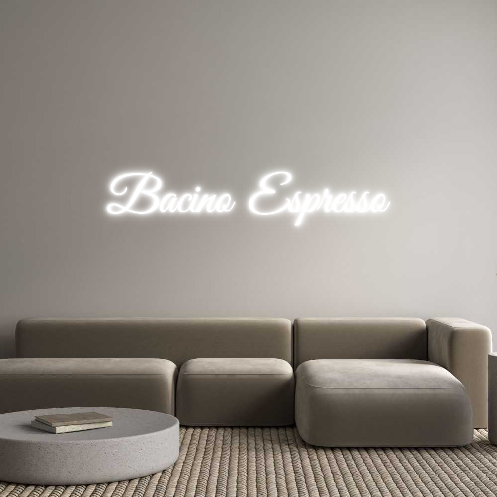 Custom Neon Text - Bacino Espresso