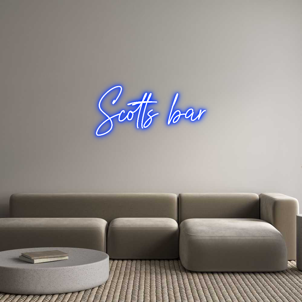 Custom Neon Text- Scotts bar