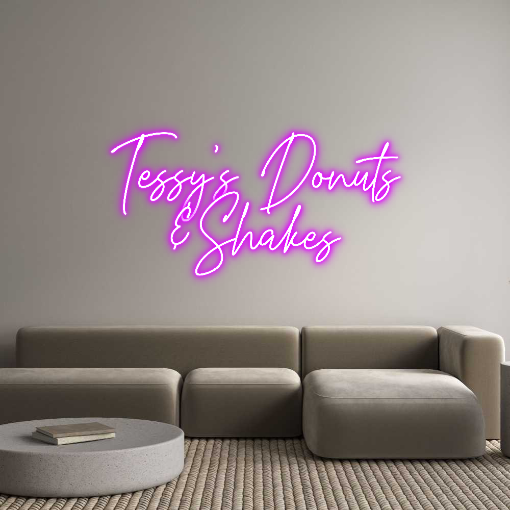 Custom Neon Text- Tessy's Donut...