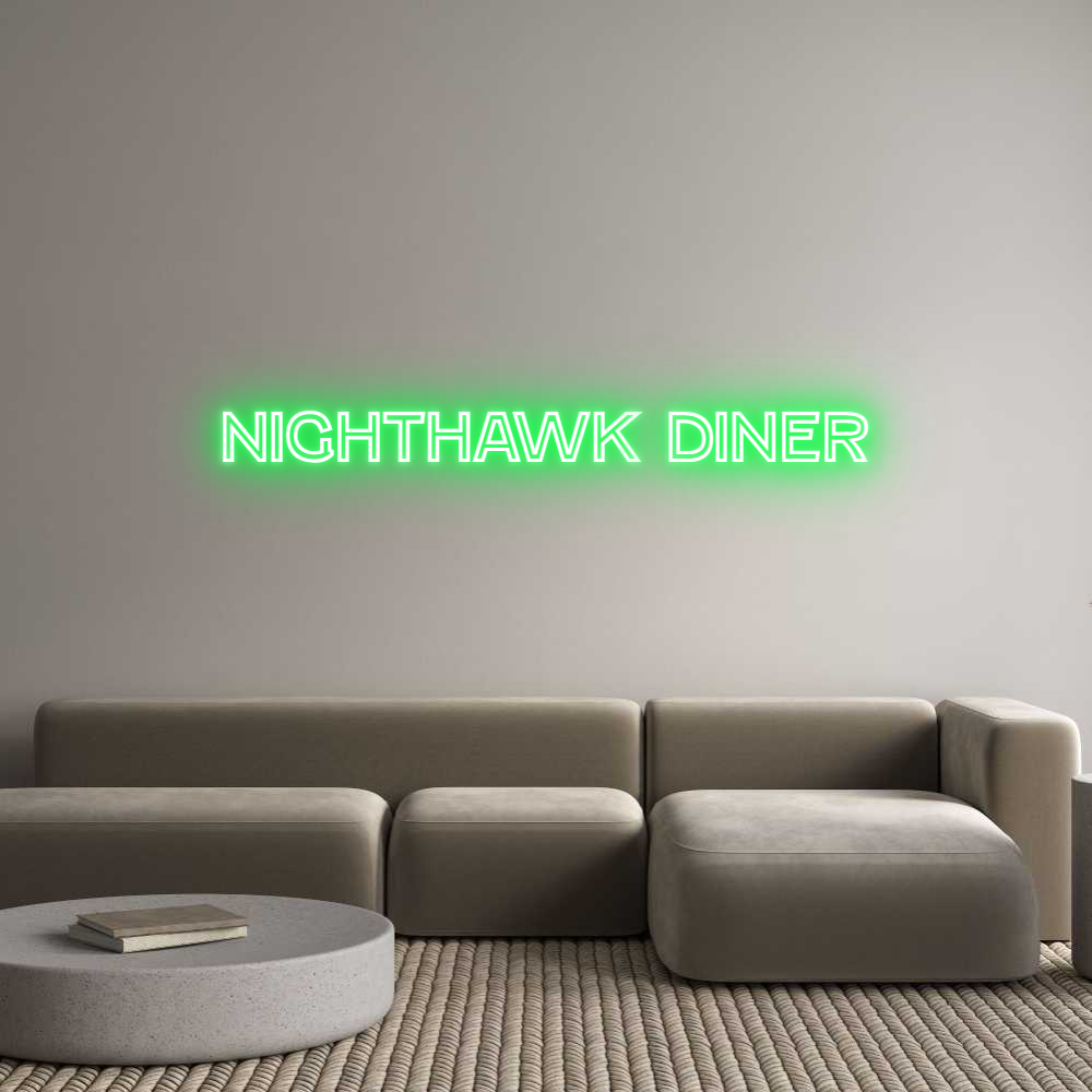 Custom Neon Text- Nighthawk Diner