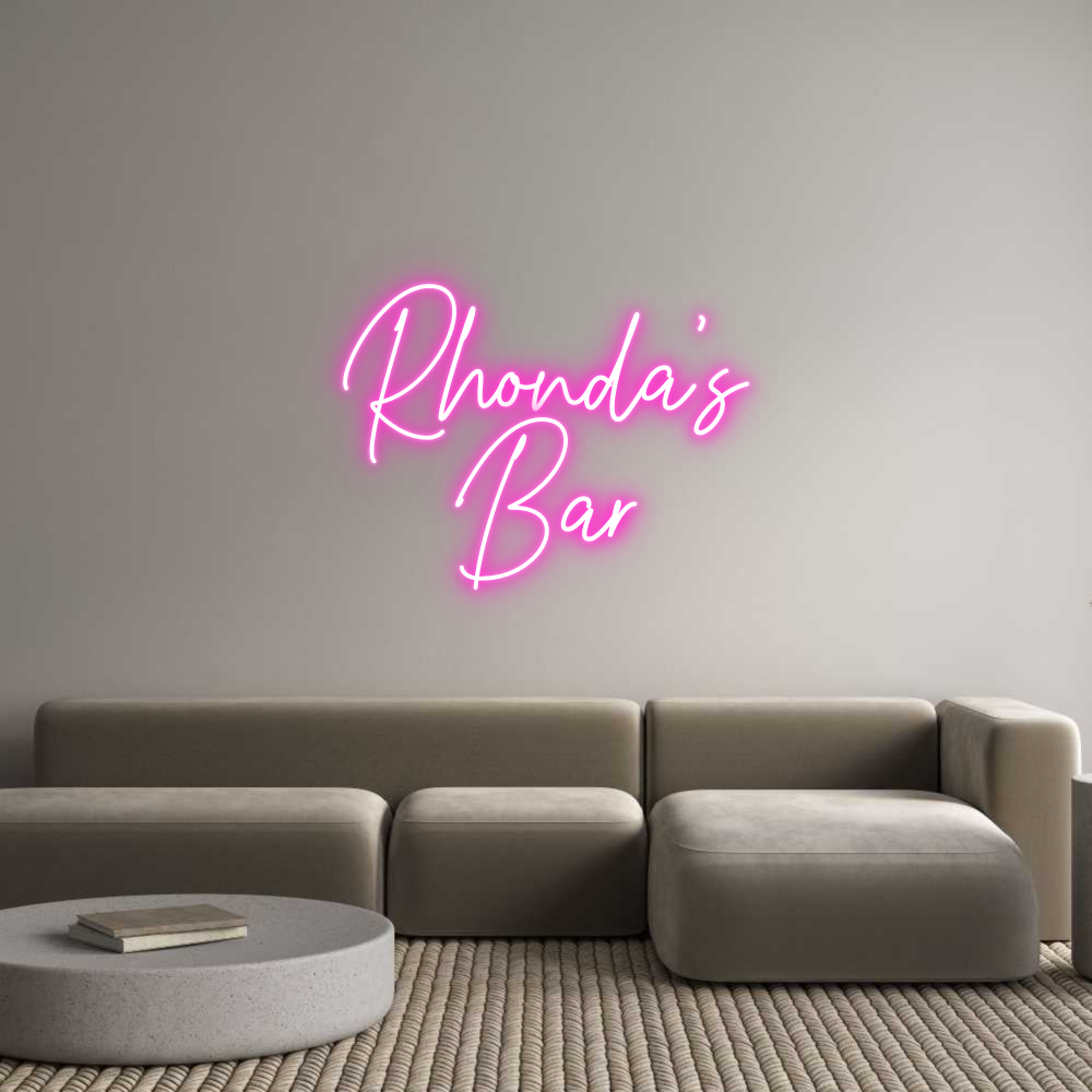 Custom Neon Text - Rhonda's
Bar