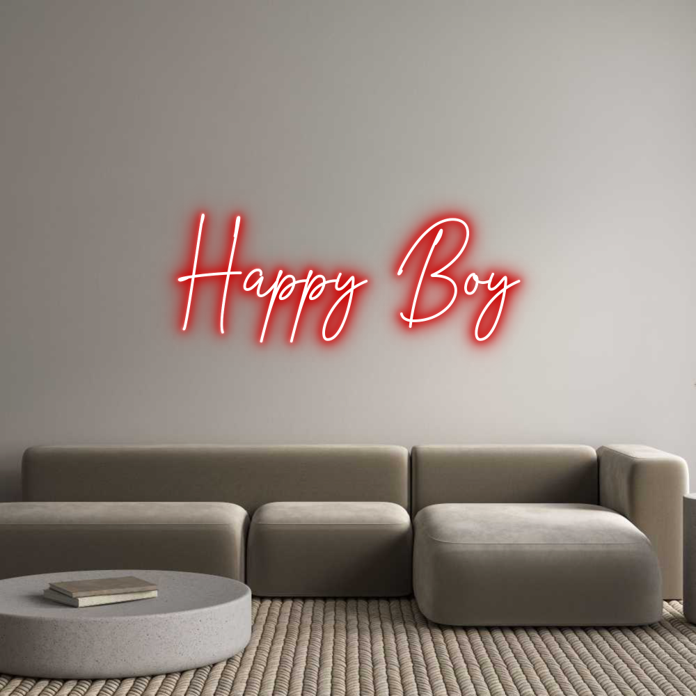 Custom Neon Text - Happy Boy