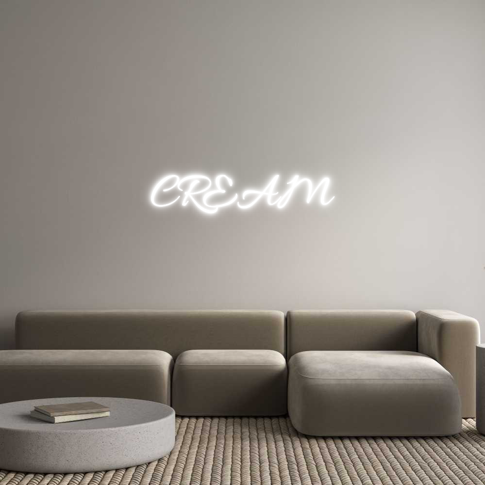 Custom Neon Text - CREAM