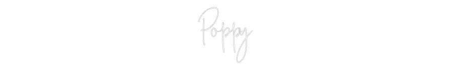 Custom Neon Text - Poppy