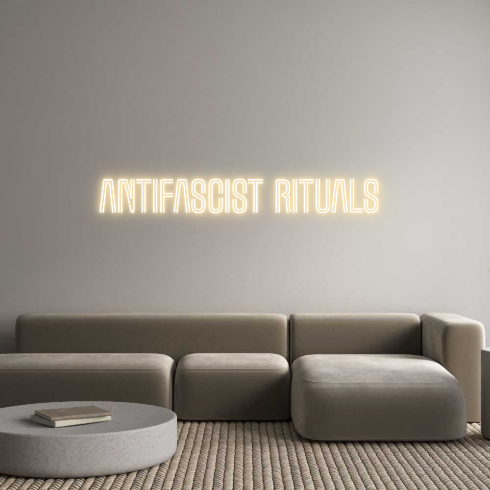 Custom Neon Text- Antifascist r...