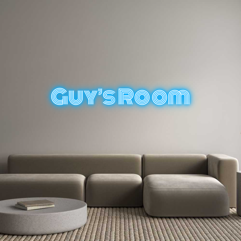 Custom Neon Text- Guy’s Room