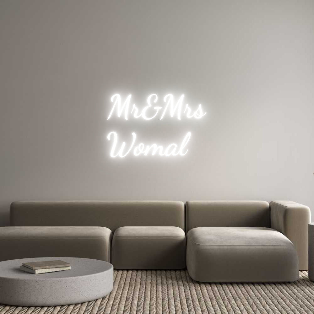 Custom Neon Text- Mr&Mrs
Womal