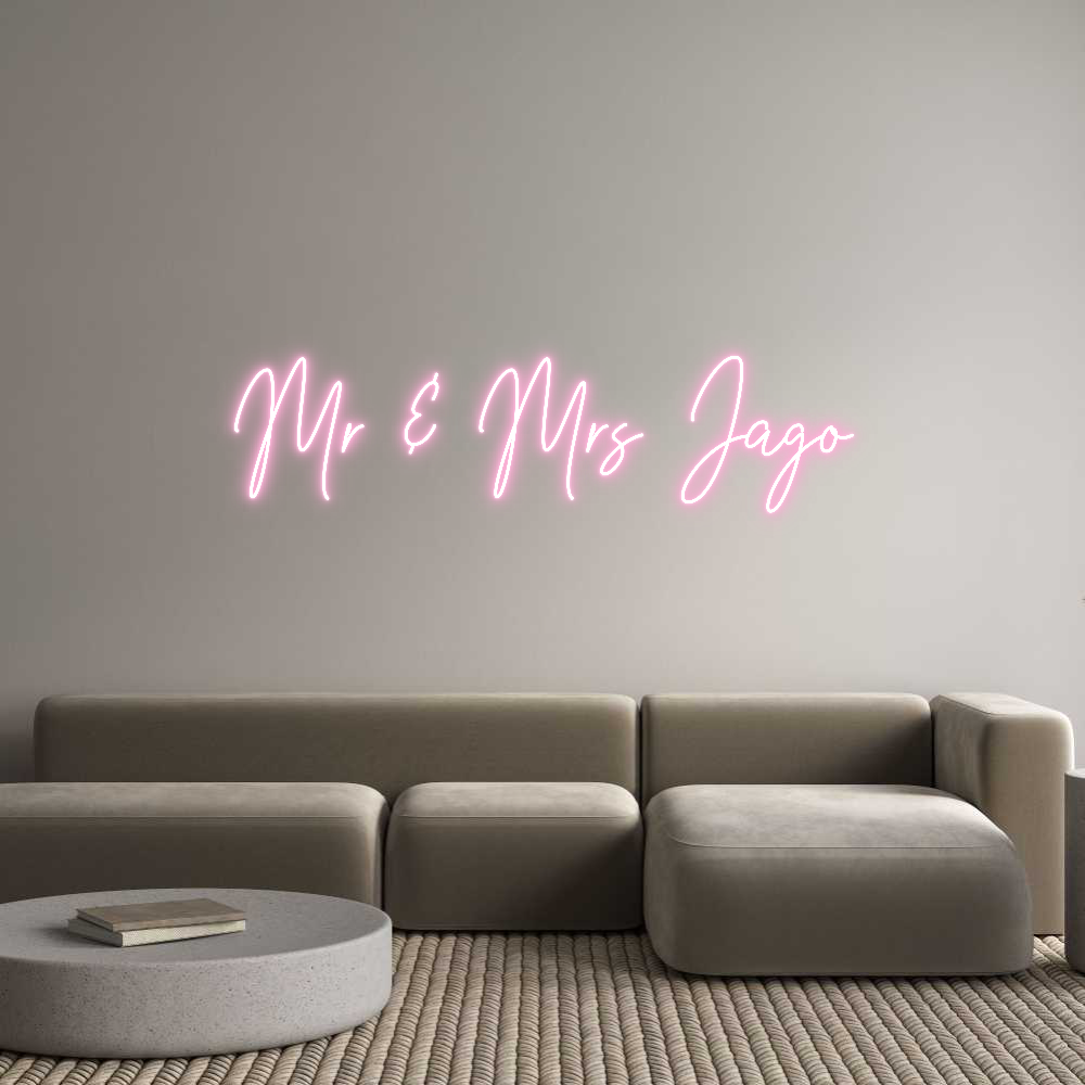 Custom Neon Text- Mr & Mrs Jago