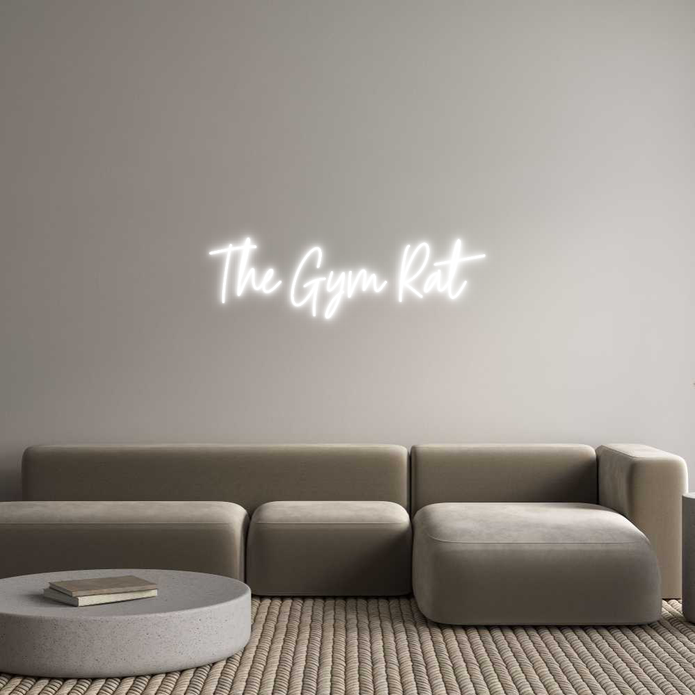 Custom Neon Text - The Gym Rat