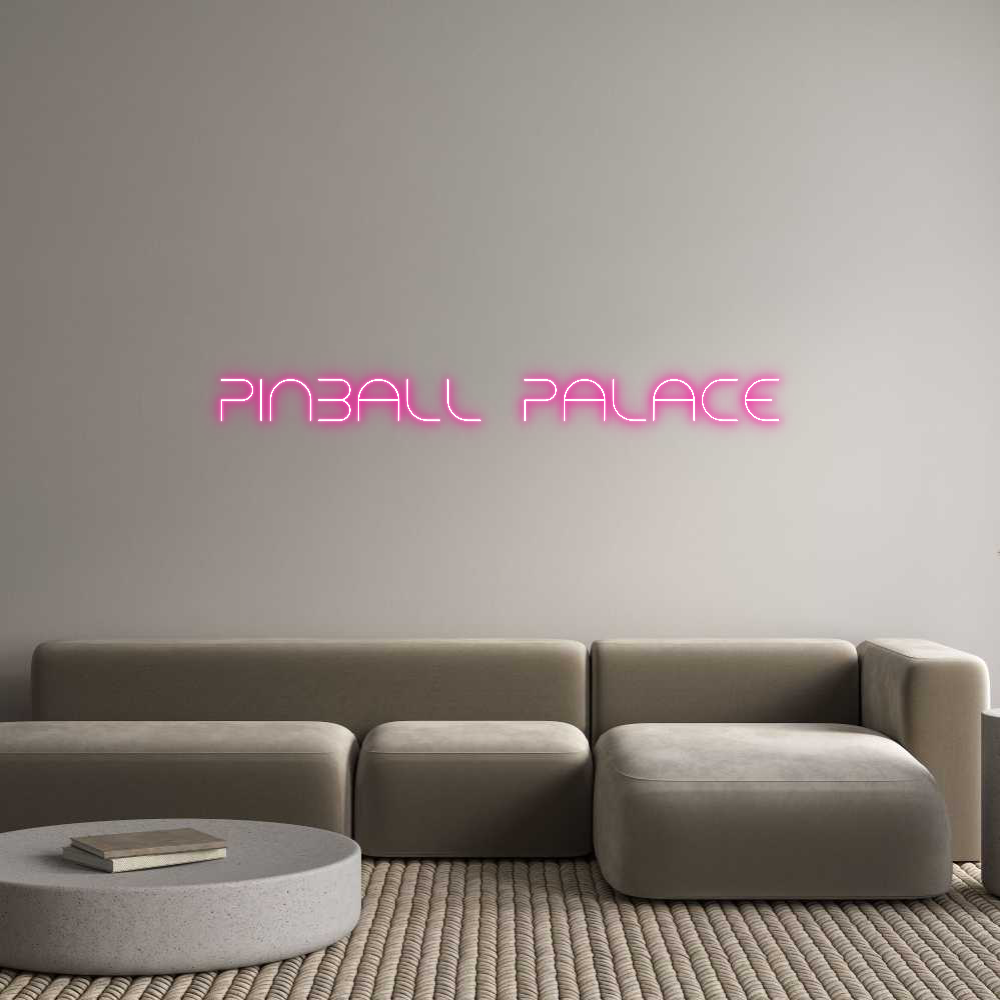 Custom Neon Text - PINBALL PALACE