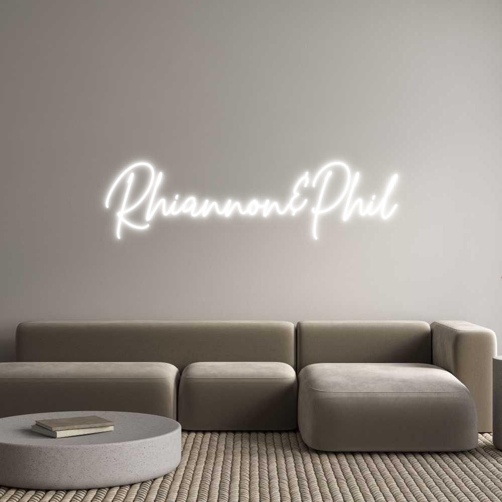 Custom Neon Text- Rhiannon&Phil