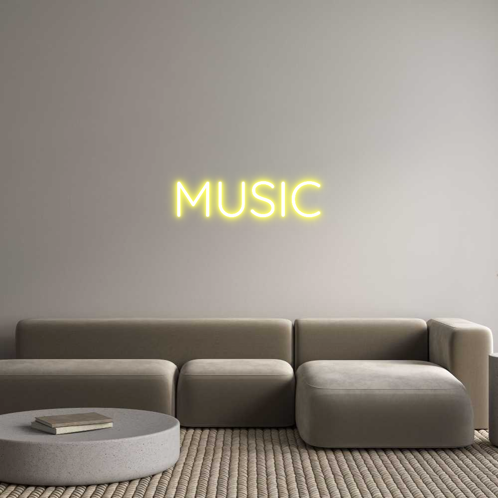 Custom Neon Text - MUSIC