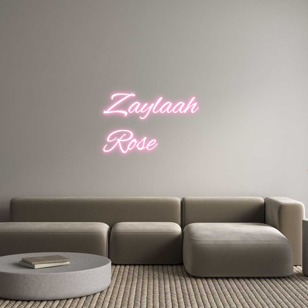 Custom Neon Text- Zaylaah 
Rose