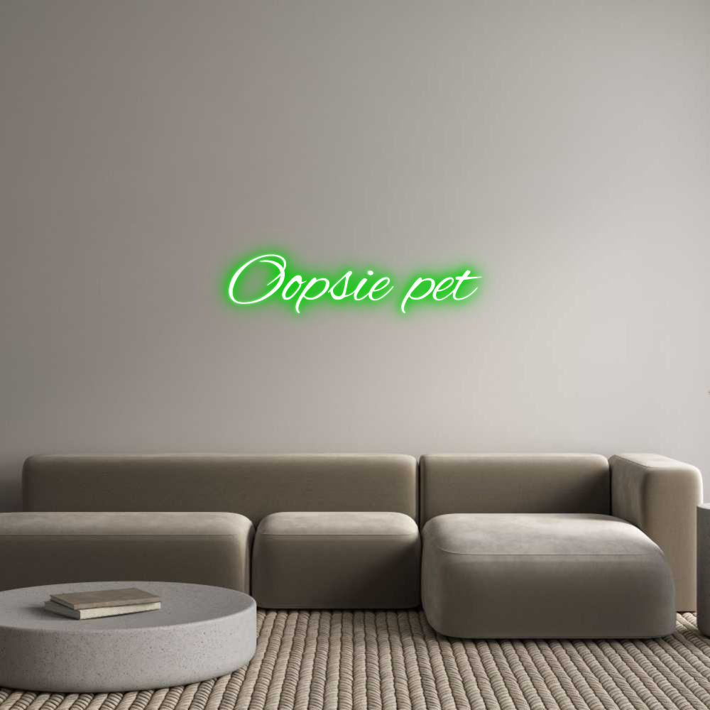 Custom Neon Text - Oopsie pet