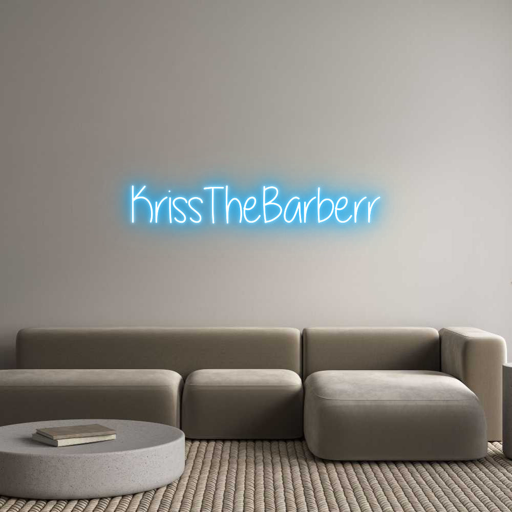 Custom Neon Text- KrissTheBarberr