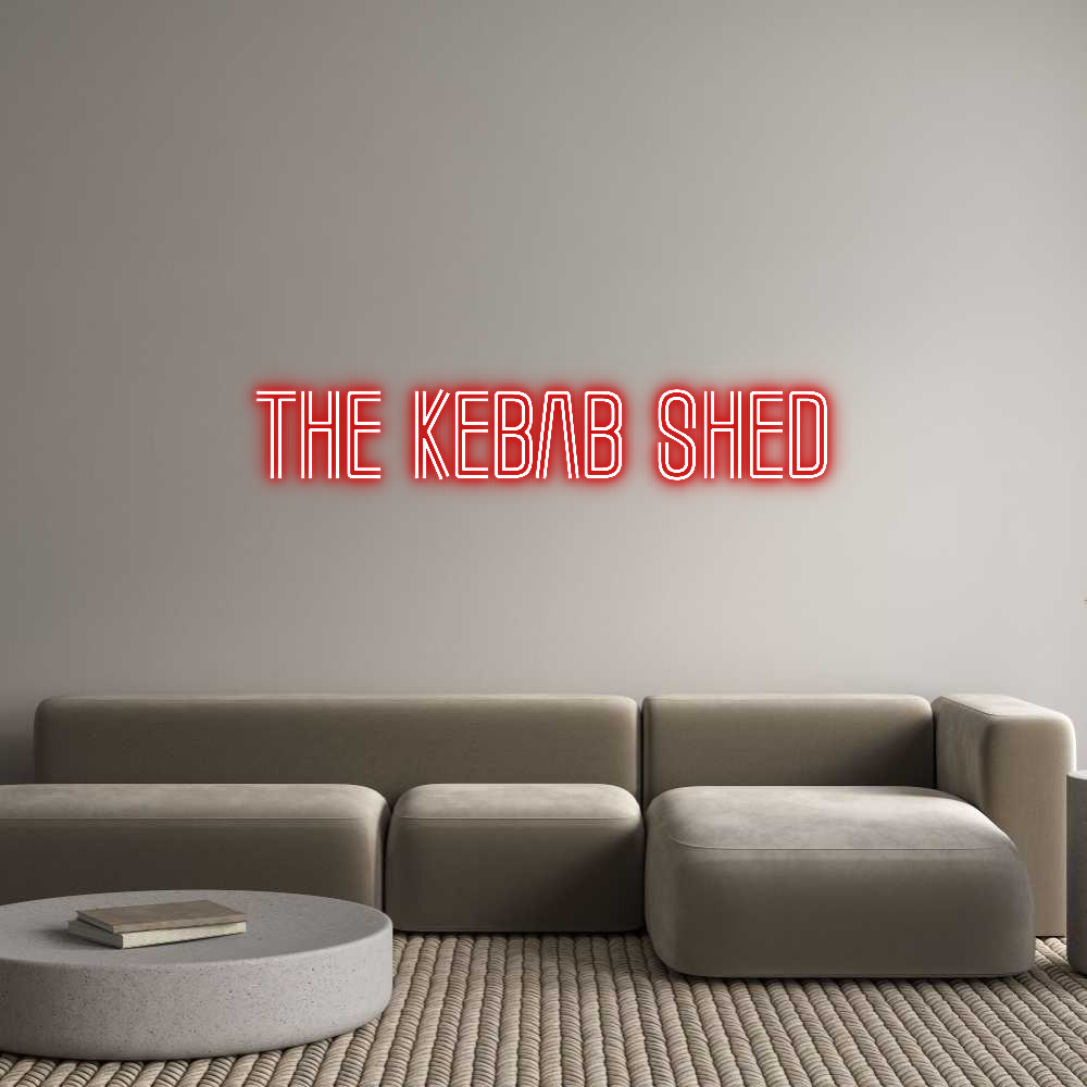 Custom Neon Text - THE KEBAB SHED