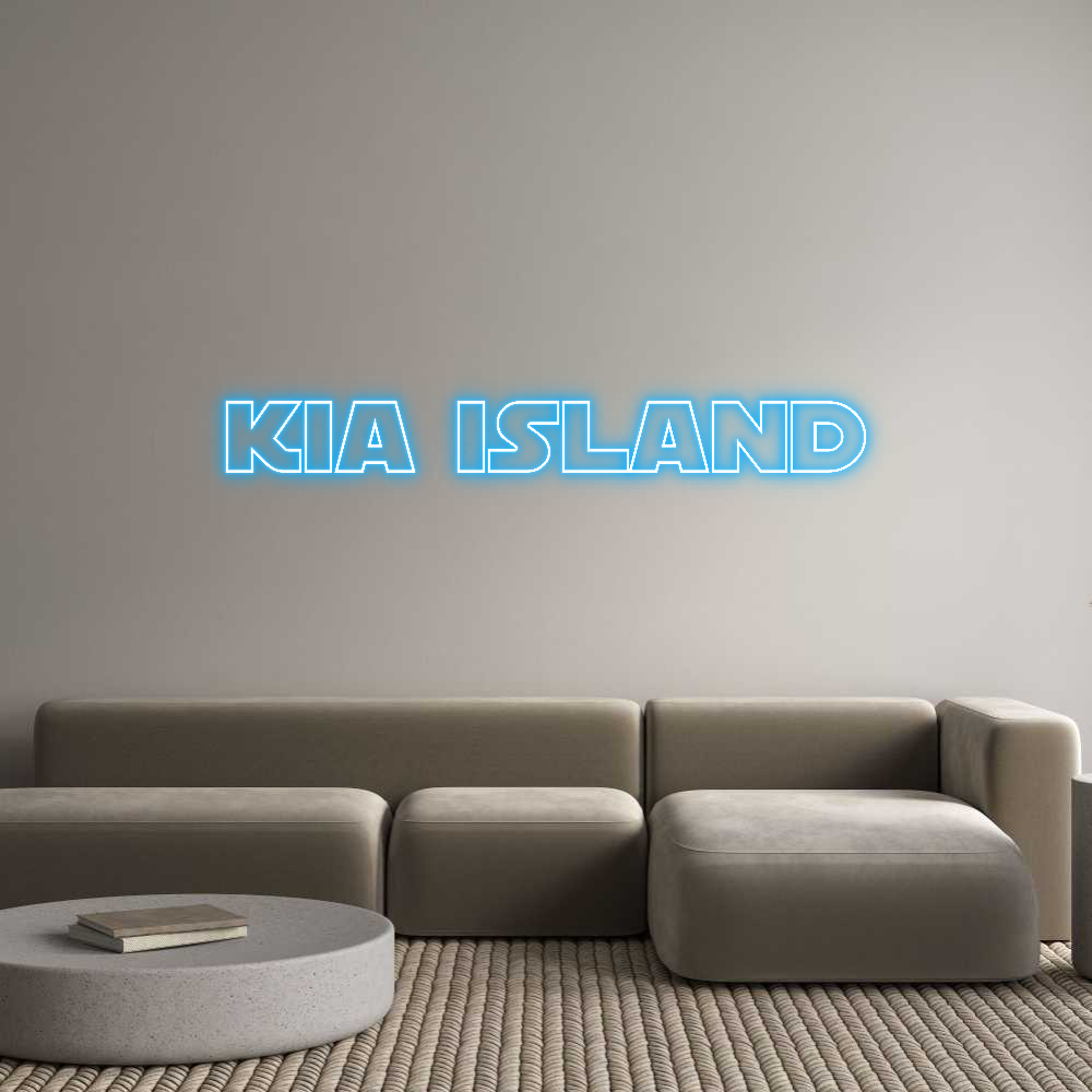 Custom Neon Text- Kia Island