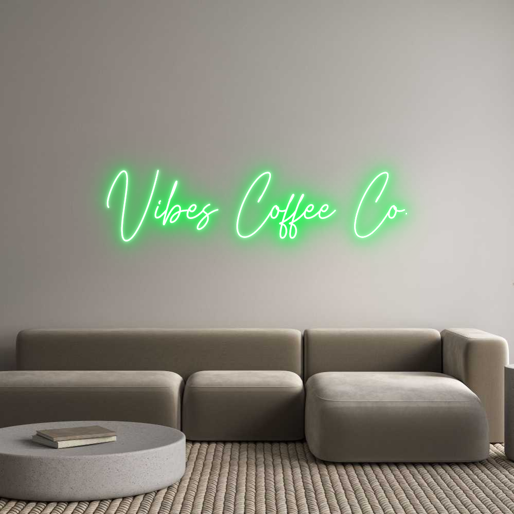 Custom Neon Text- Vibes Coffee ...