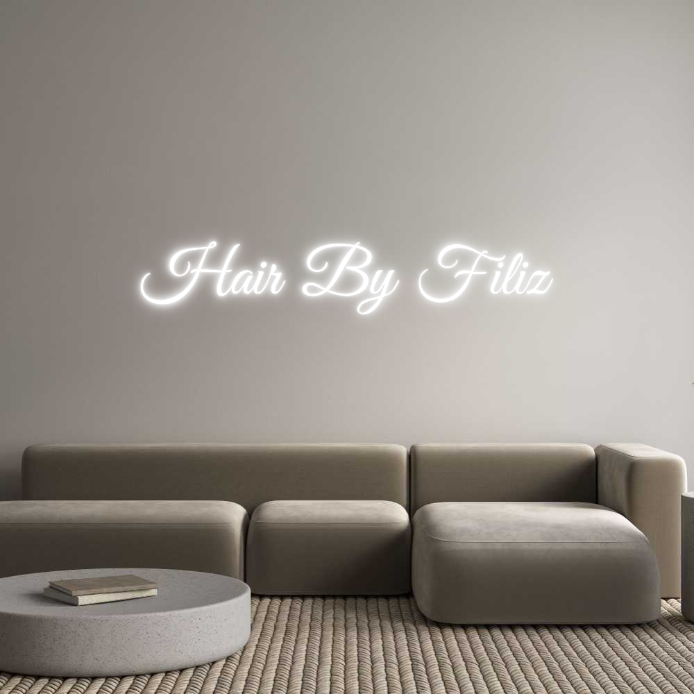 Custom Neon Text - Hair By Filiz