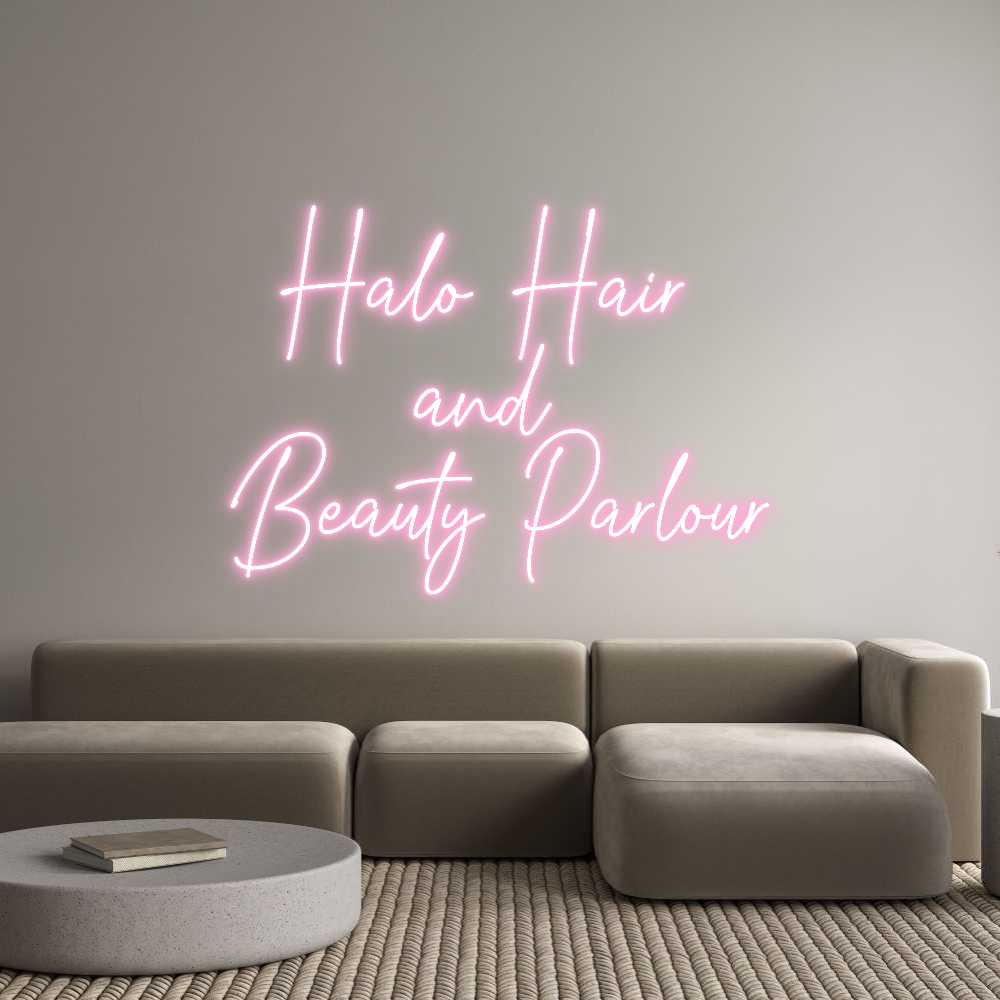 Custom Neon Text- Halo Hair 
a...