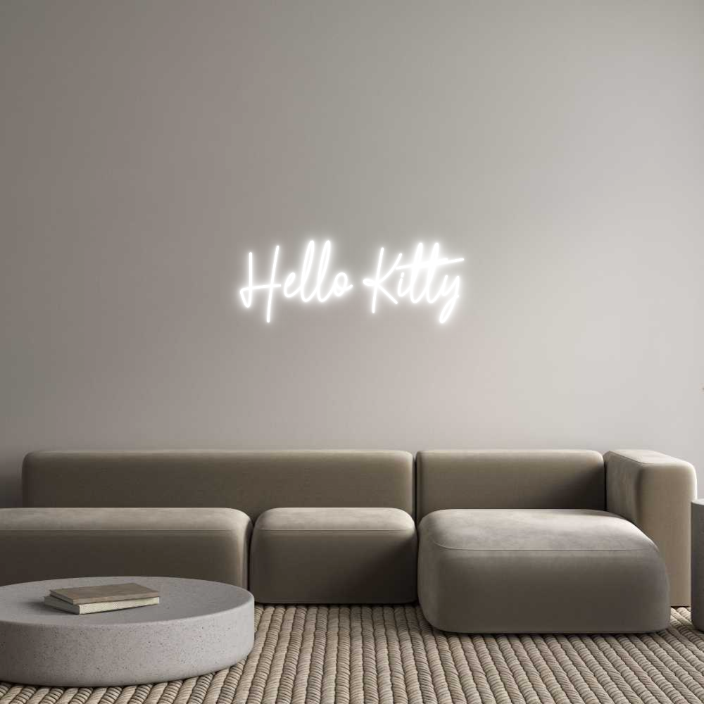 Custom Neon Text- Hello Kitty