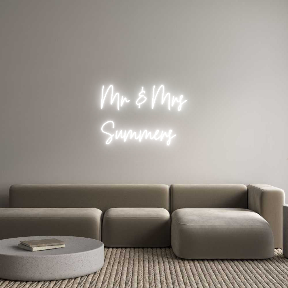 Custom Neon Text- Mr & Mrs
Sum...