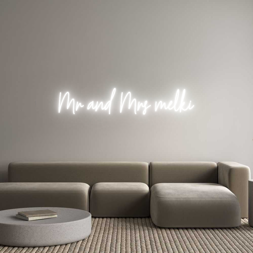 Custom Neon Text- Mr and Mrs me...