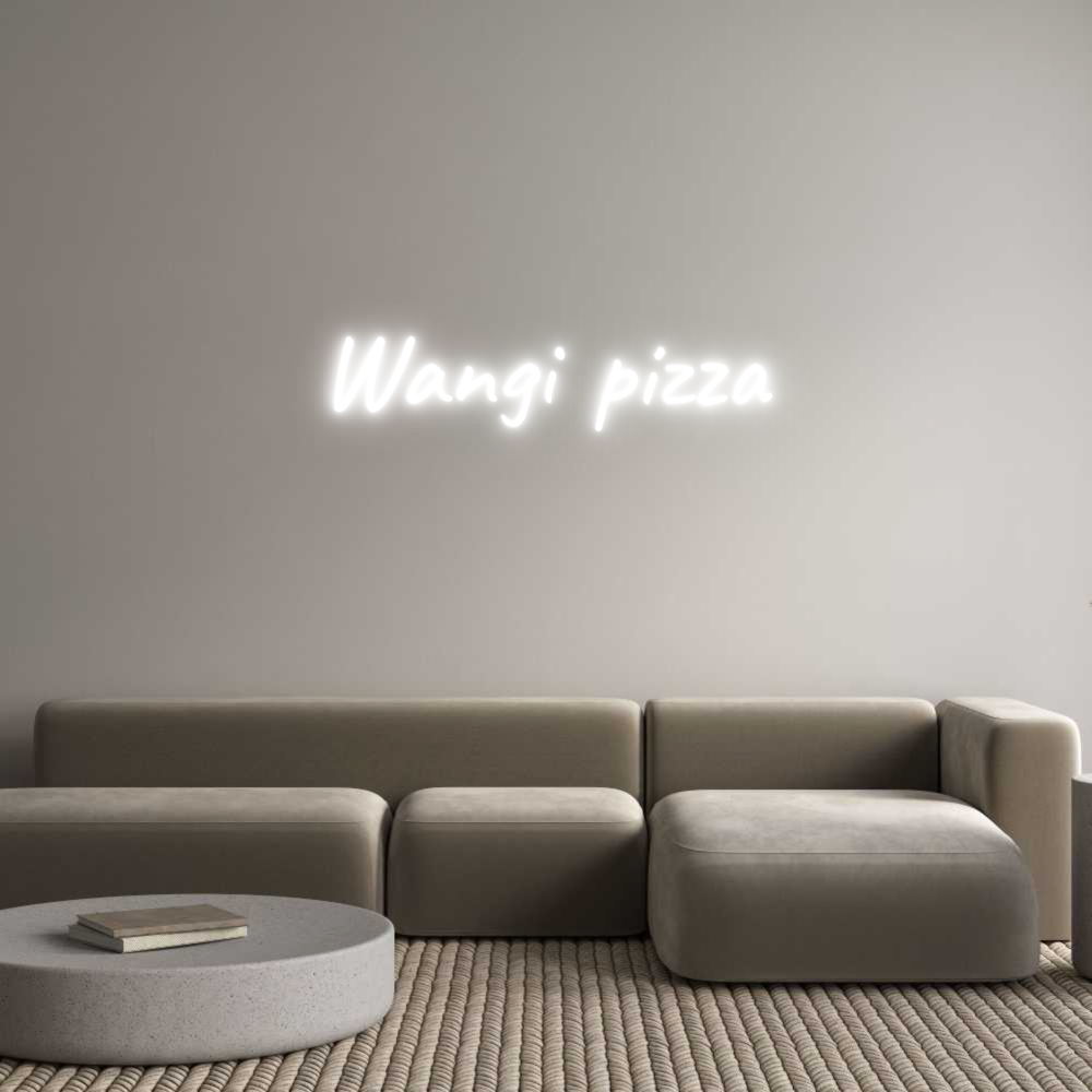 Custom Neon Text - Wangi pizza