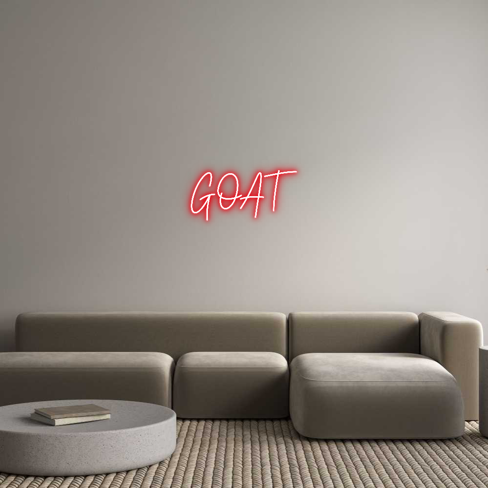 Custom Neon Text- GOAT