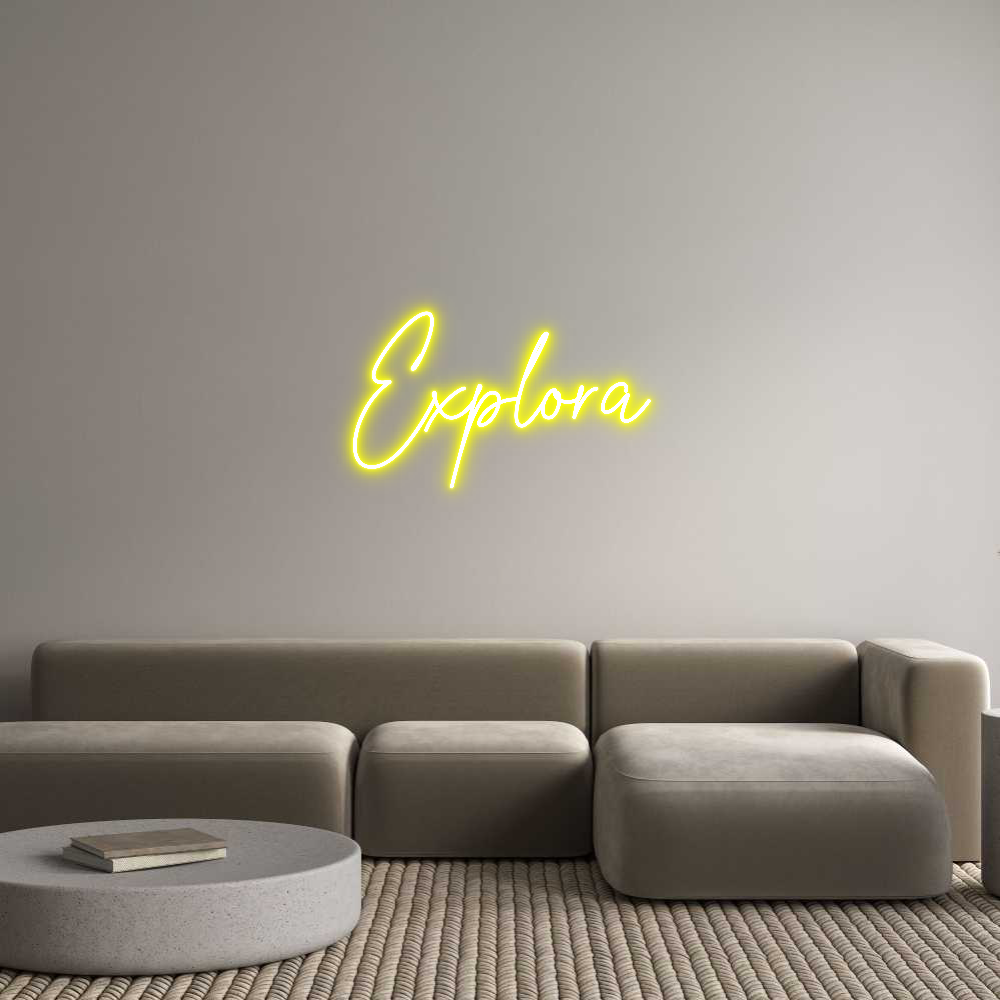 Custom Neon Text- Explora