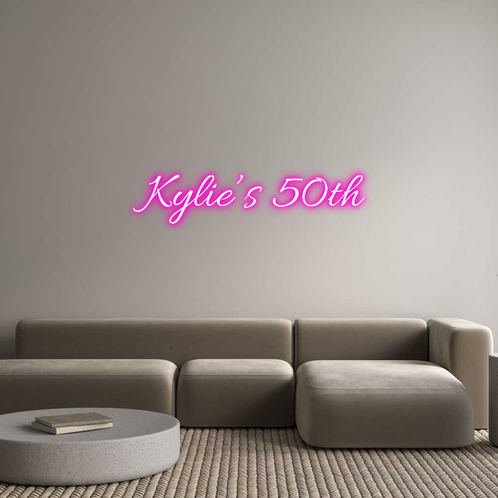 Custom Neon Text- Kylie’s 50th