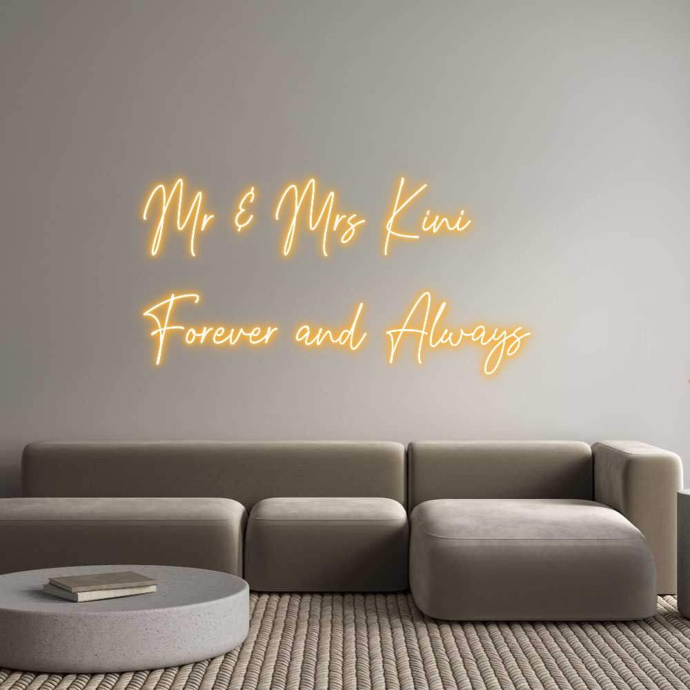 Custom Neon Text- Mr & Mrs Kini...