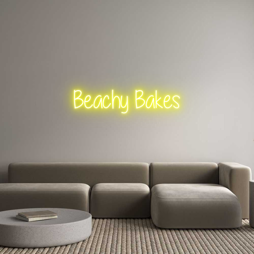 Custom Neon Text- Beachy Bakes